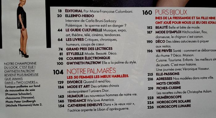 Magazine Elle n°3283 décembre 2008 spécial Gwyneth Paltrow - photo numéro 4