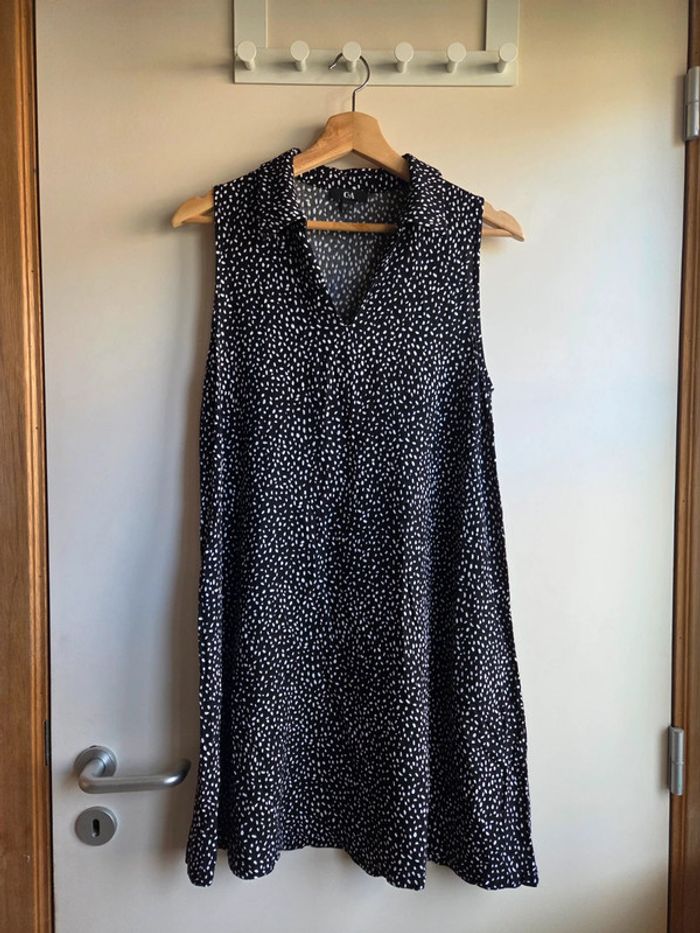 Robe sans manches C&A  noire à pois - Taille M