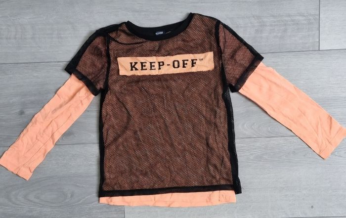 T-shirt manche longue Kiabi 6 Ans (114-119 cm) Orange Tres bonne etat