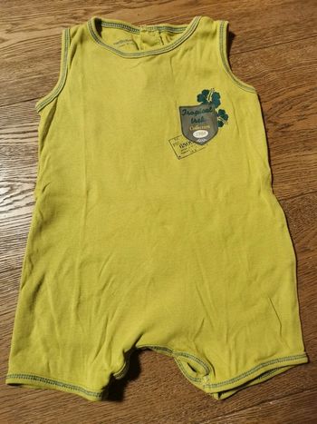 Combi short verbaudet 12 mois vert