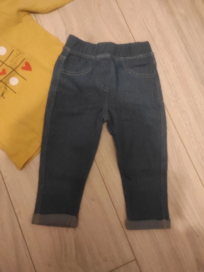 Ensemble tee-shirt manches longues+ jegging 18m - photo numéro 2