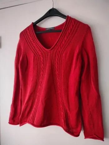 Pull rouge Mat de Misaine taille M
