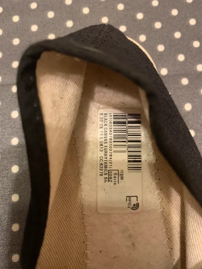 Chaussons de gym en tissu enfant, noir T. 32 - photo numéro 4