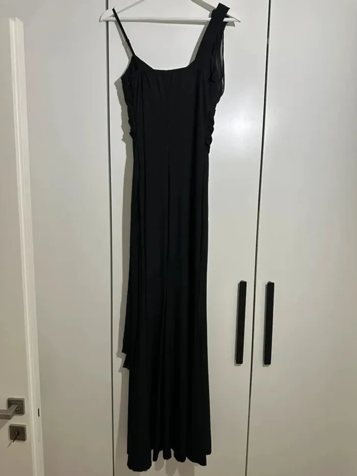 Robe noire longue pour soirée chic Taille S - photo numéro 7