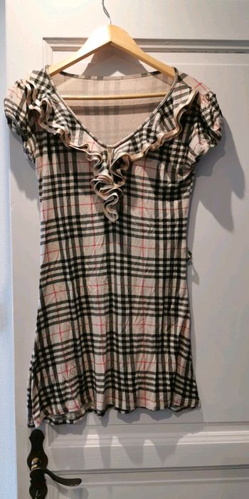 Tunique à carreaux taille unique