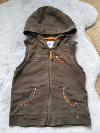 Sweat à capuche sans manche marron Domyos 3 ans