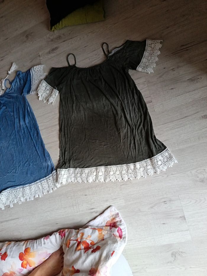 Haut top tunique dentelle femme épaule dénudées taille 42 XL a 44 XXL - photo numéro 4