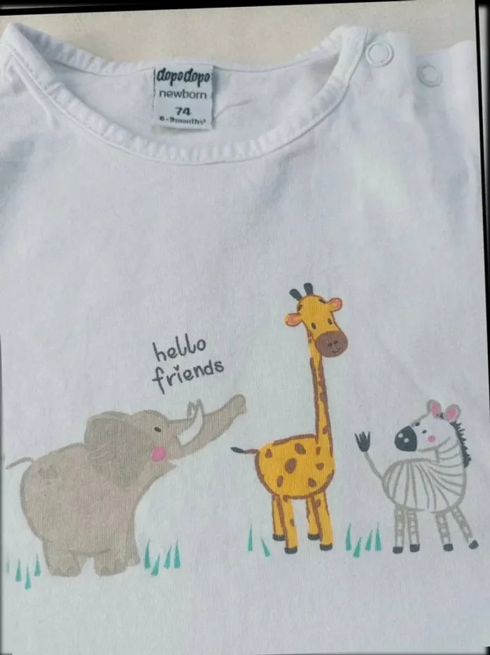 Tee-shirt manches courtes DopoDopo 12 mois (74 cm) - photo numéro 2