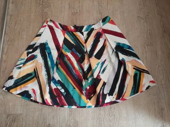 Jupe patineuse multicolore