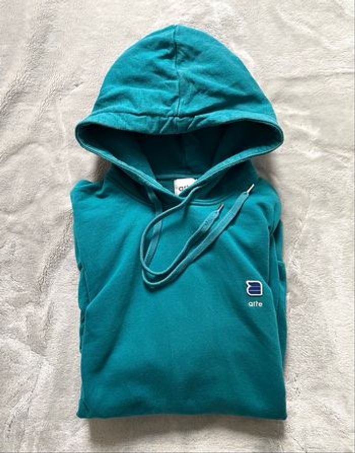Hoodie Arte Antwerp turquoise logo brodé - Taille L