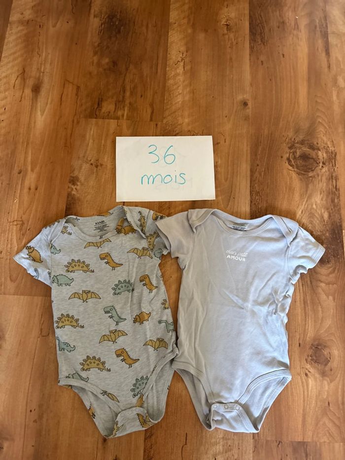 Lot de 2 bodies manches courtes 24 mois Kiabi