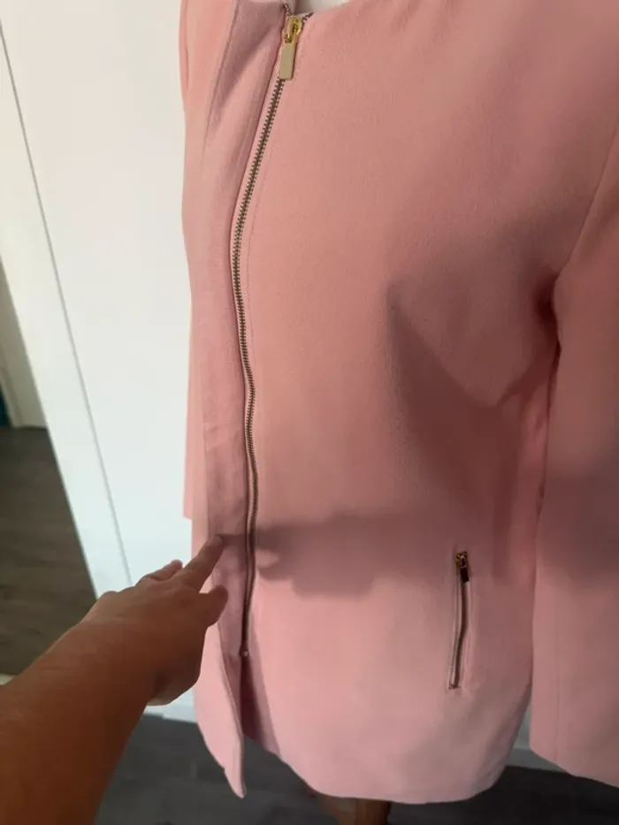 Manteau mi long rose poudré Women Only 38 ou M - photo numéro 6