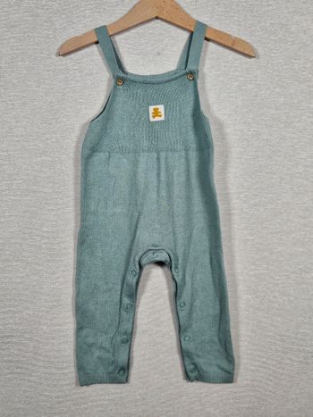 Salopette en maille vert sauge lulu castagnettes 12 mois 