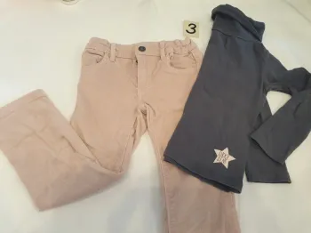 Ensemble pantalon velours & col roulé 3 ans