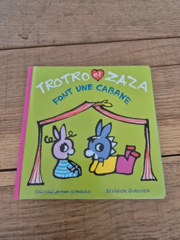 📚 Livre enfant – Trotro et zaza font une cabane 
Éditions Gallimard Jeunesse