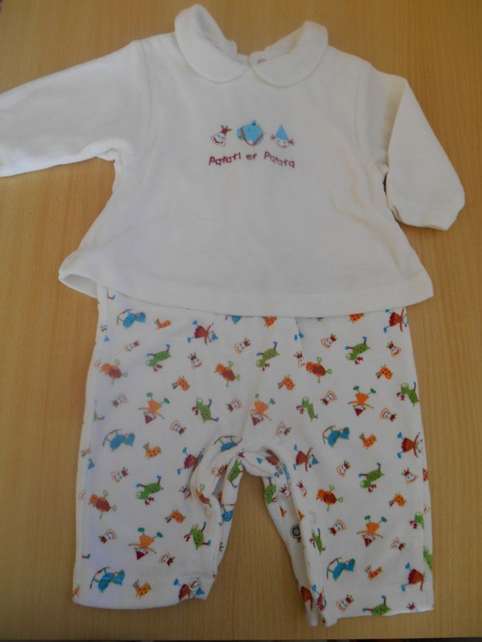 Pyjama bébé garçon / fille 3 mois 1 pièce sans pied - Kiabi baby