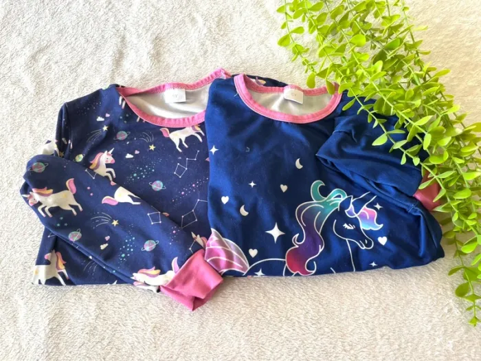 Lots de 2 haut de pyjama licorne petite fille
