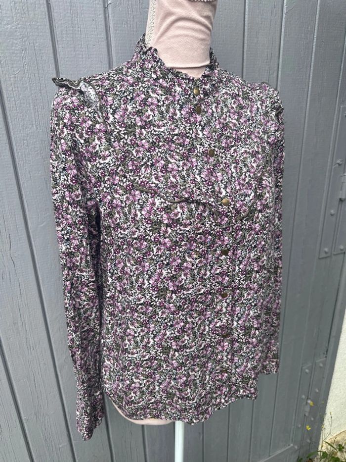 Blouse manches longues légère été fleuri colorée promod 40/L - photo numéro 2