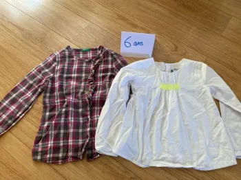 Lot 2 tuniques fille 6 ans Jacadi