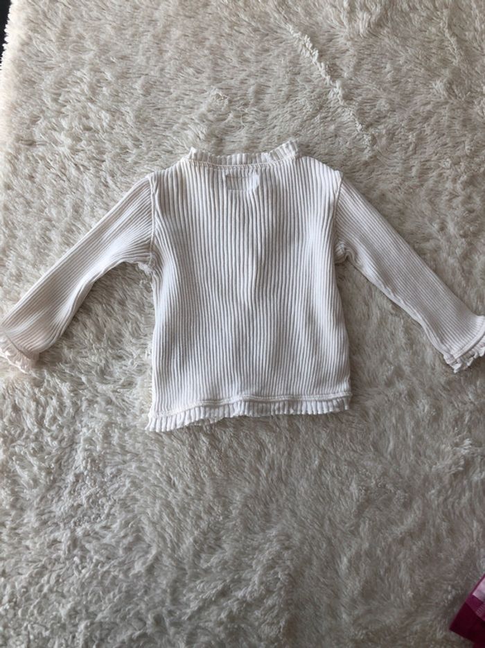 Gilet blanc décor bouton Lcdp 6m - photo numéro 2