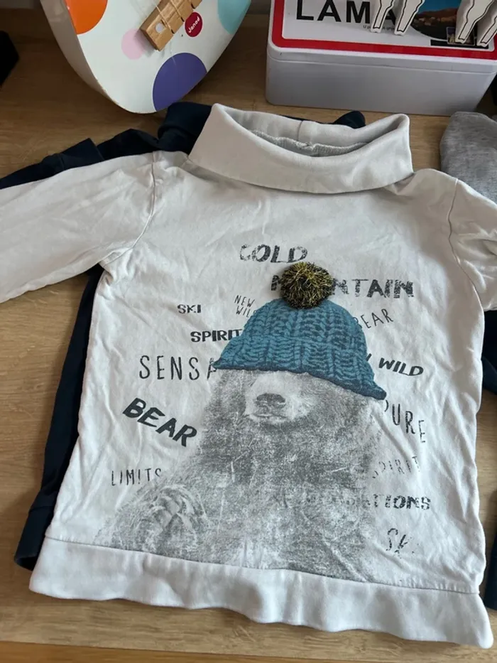 Lot T-shirt mL col roulé - photo numéro 2