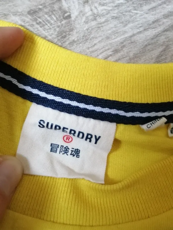 Tee-shirt jaune écriture et logo superdry / superdry / (M) - photo numéro 3