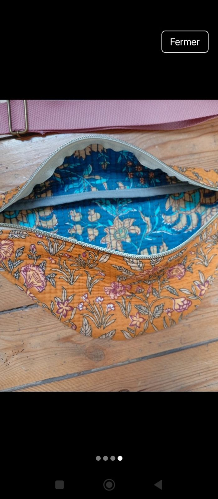 Sac banane tissus indien - photo numéro 4