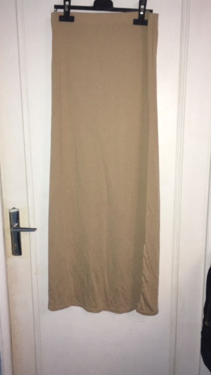 Jupe longue beige