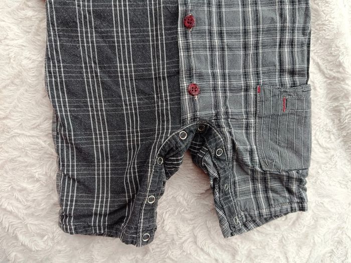 Combinaison sans pied à  carreaux Garçon 6 mois Un amour de PBoy 100% coton - photo numéro 5