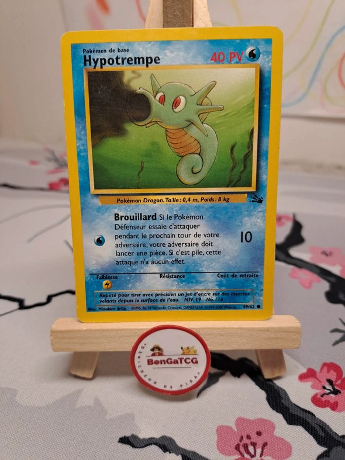 Carte Pokémon Hypotrempe 49/62 Set de base Fossile ed2 Wizards Fr