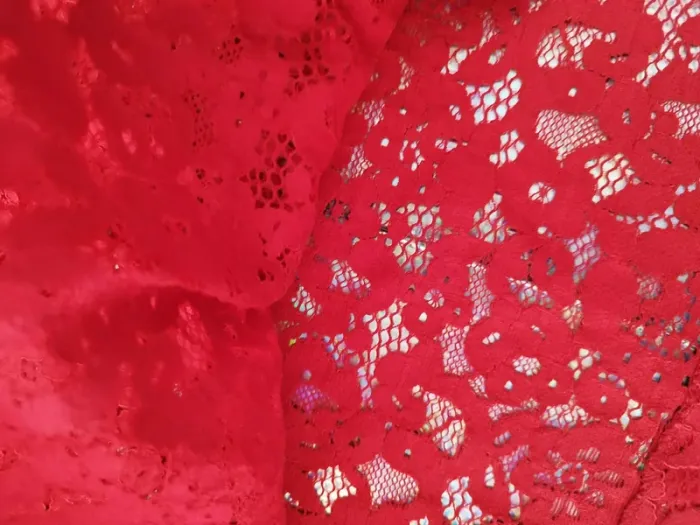 Blouse manches courtes dentelle rouge Claudie Pierlot - photo numéro 13