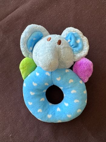 Hochet d’éveil bébé Éléphant bleu