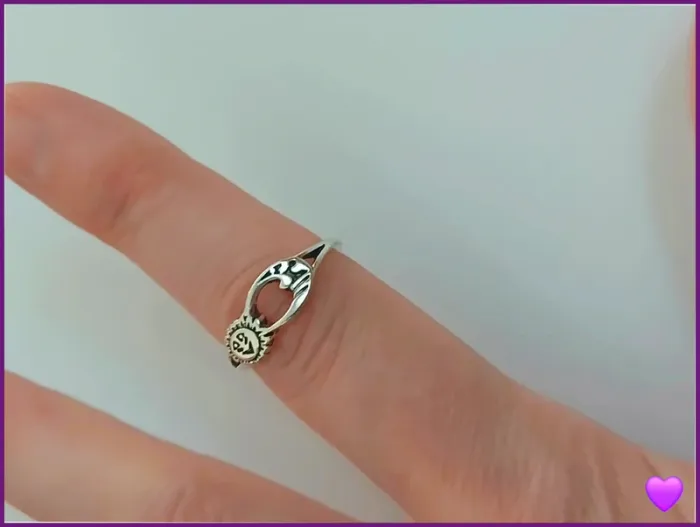 Bague lune et soleil  en acier inoxydable - photo numéro 3