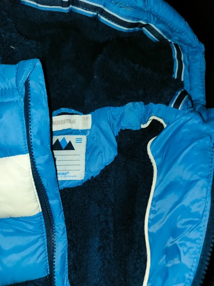 Doudoune bleu et blanche - photo numéro 3