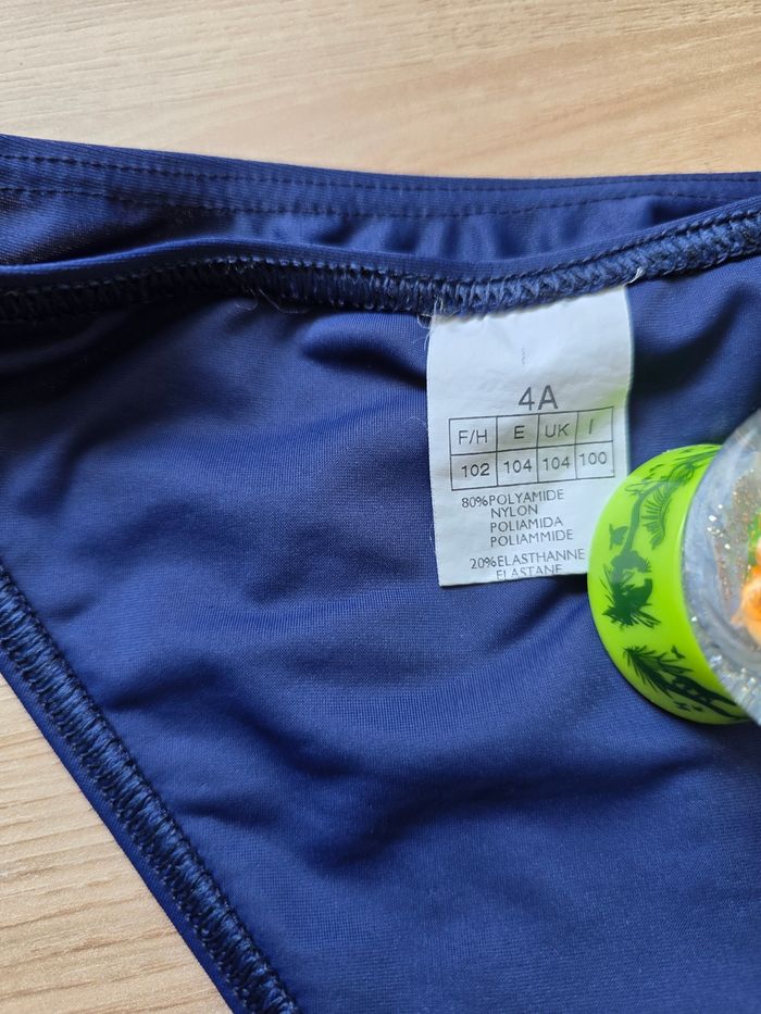 MAILLOT DE BAIN GARÇON 4ANS BLEU MARINE/BLEU - photo numéro 4