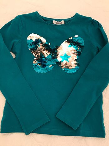 T-shirt Bleu-canard 6 Ans à sequins