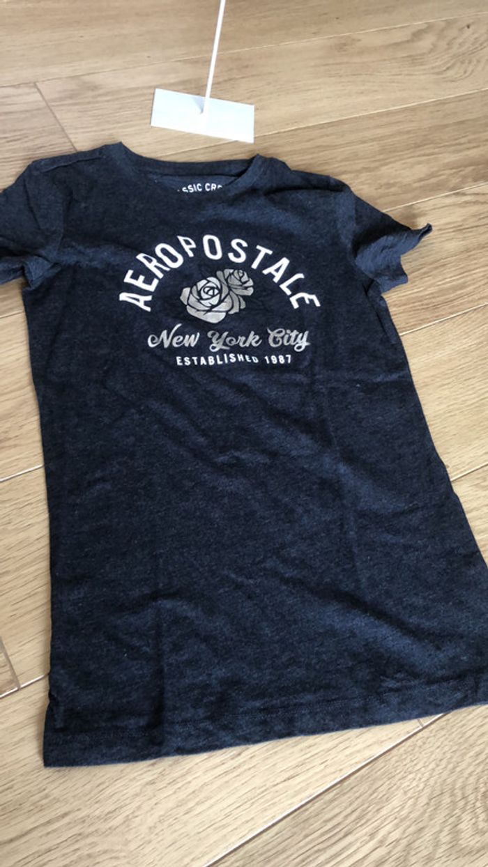 Tee shirt haut gris taille S Aeropostale - photo numéro 2