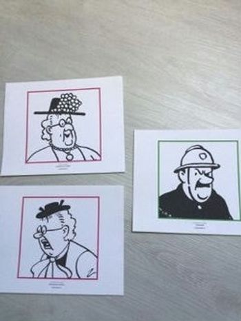 Lot de 3 planches à dessin tintin 