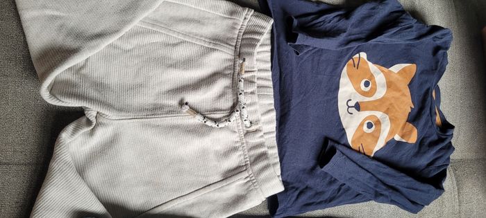 Ensemble 2 pantalons et 1 t-shirt manches longues - photo numéro 2
