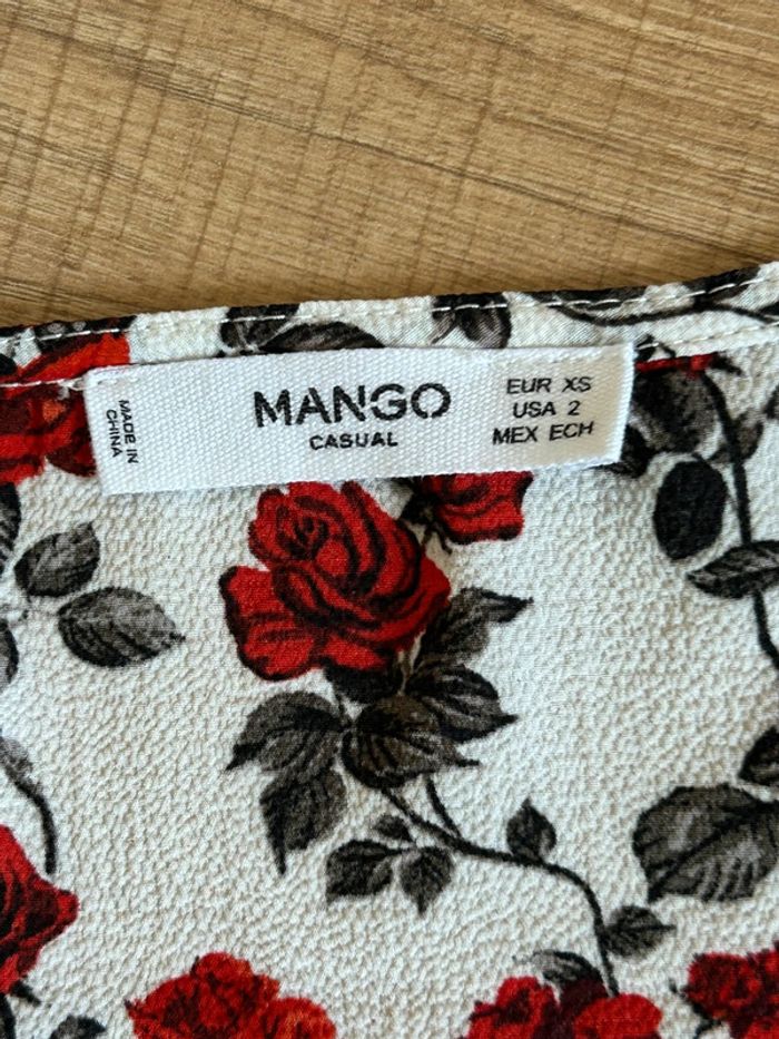 Blouse fleurie à manches courtes Mango taille XS comme neuve - photo numéro 14