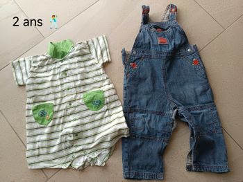 lot de 2 salopettes garçon
