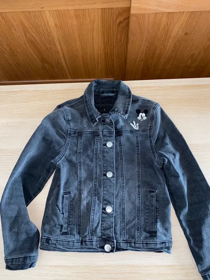 Veste jean Mickey mouse Disney Primark noire fille 7 8 ans - photo numéro 2