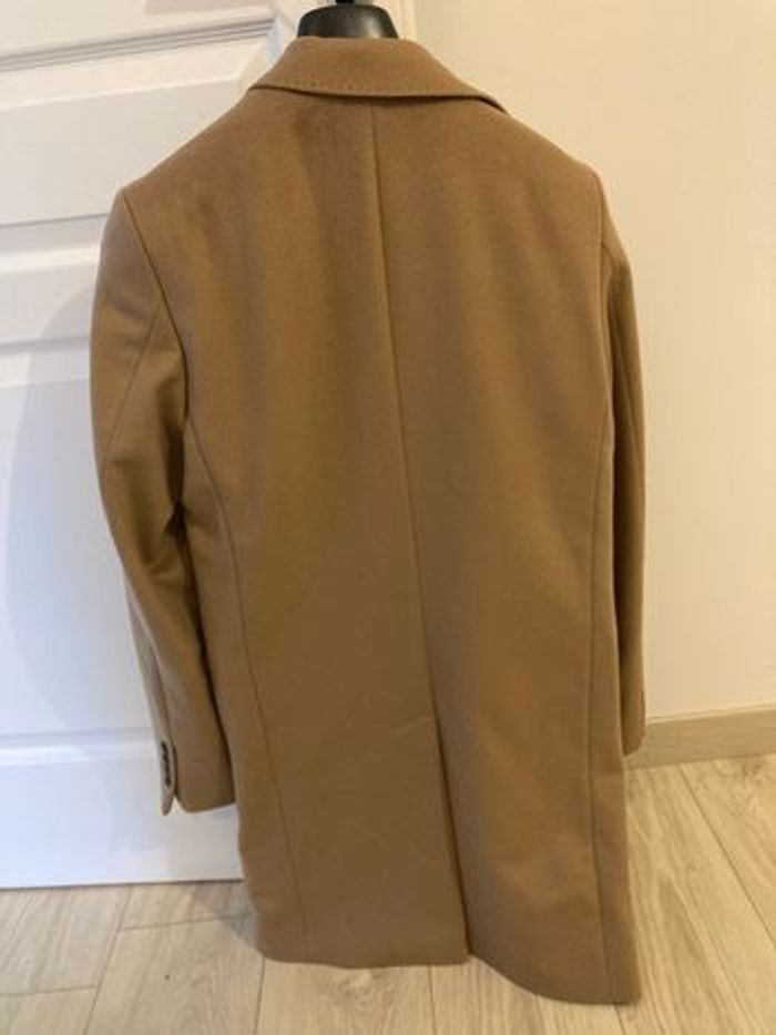 Manteau mi-long en laine Camel - photo numéro 3