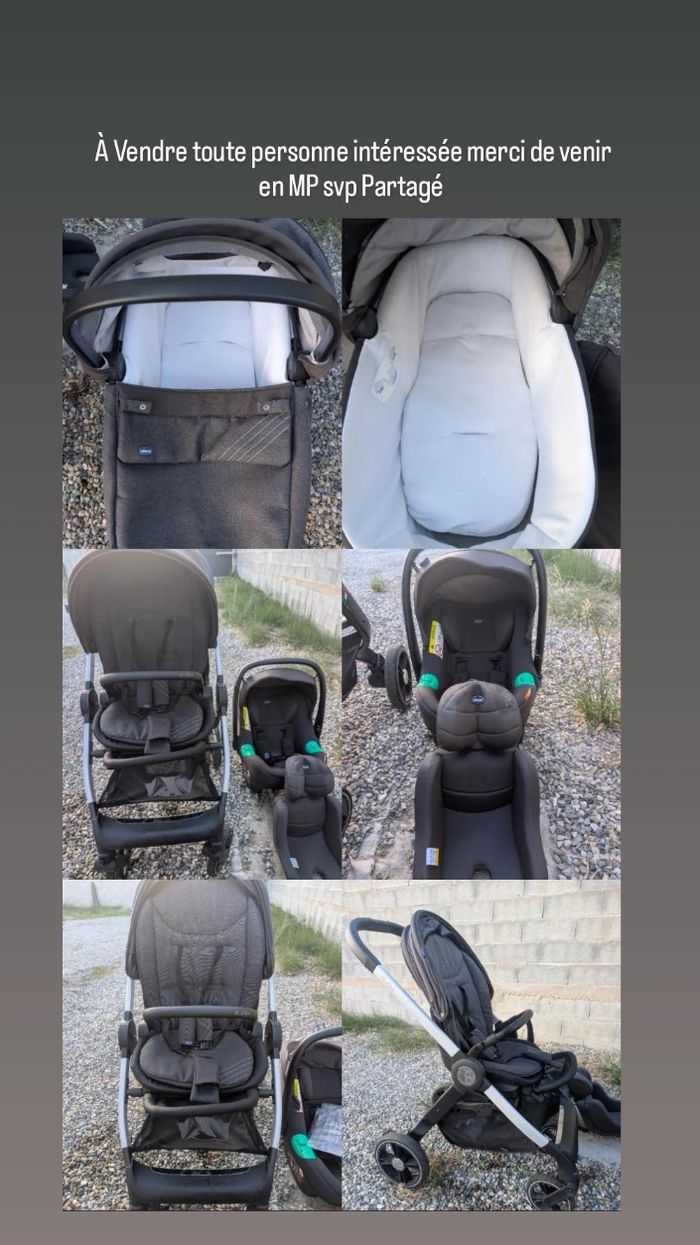 Pousette TRIO de chez Chicco Modèle Alyssa