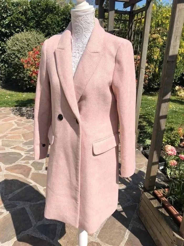 Manteau Mango neuf en taille S, rose poudré - photo numéro 3