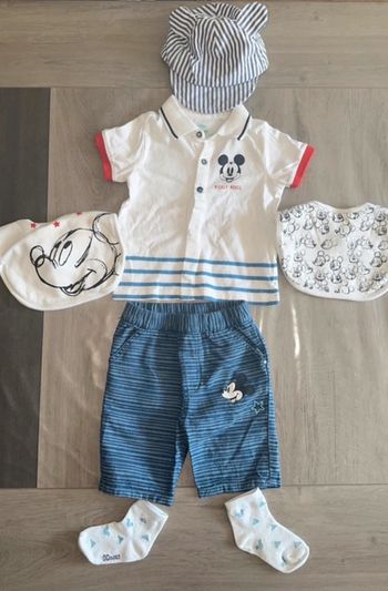 Ensemble short polo mickey