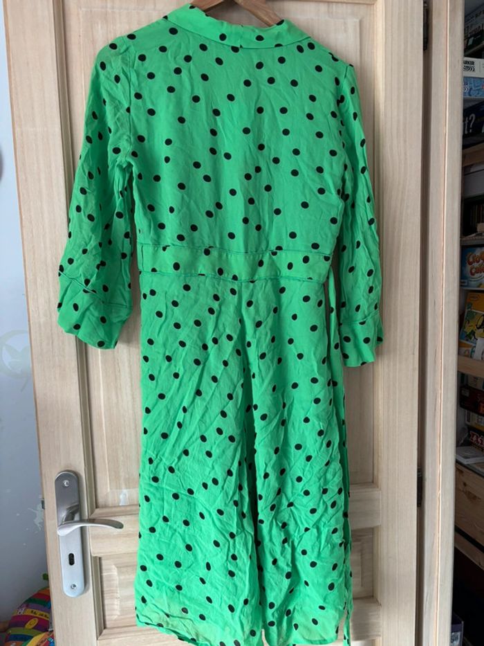 Robe Ganni verte à pois taille 38 - photo numéro 4