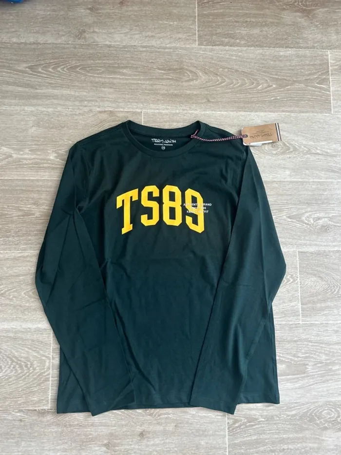 T-shirt à manches longues Teddy Smith vert foncé 16ans