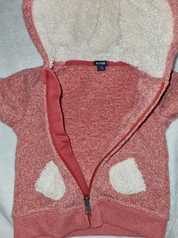 Gilet à capuche taille 9 mois 69-72 cm - photo numéro 3