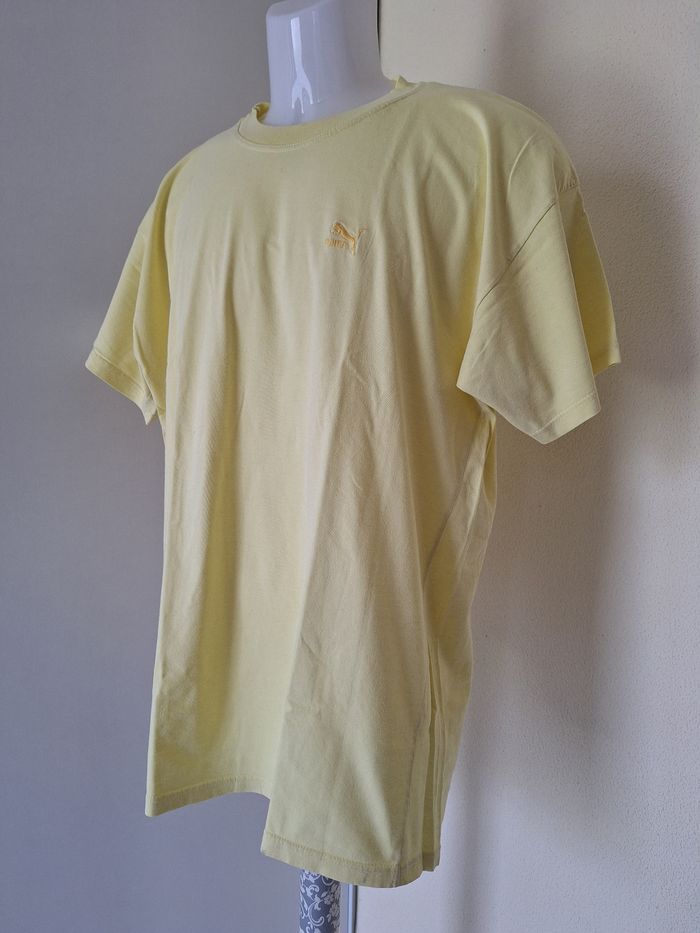 T-Shirt taille L marque Puma couleur jaune - photo numéro 2